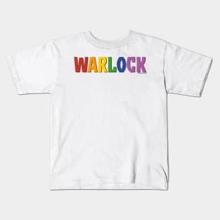 Warlock Pride Shirt (Rainbow) Kids T-Shirt